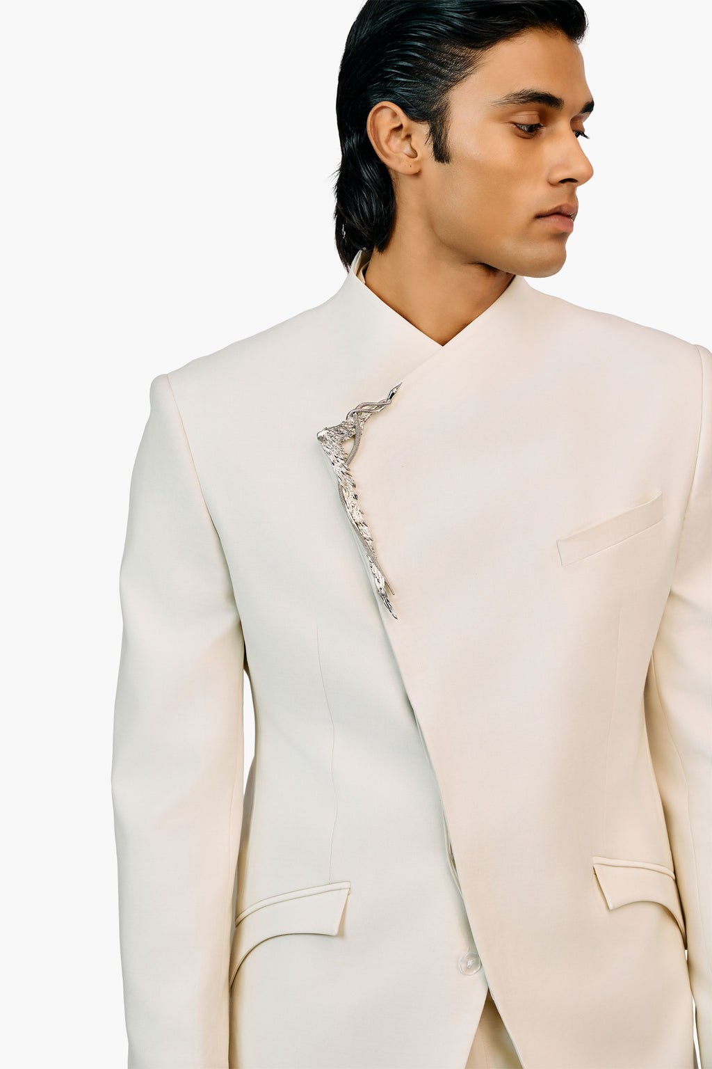 BANDHGALA OFF WHITE