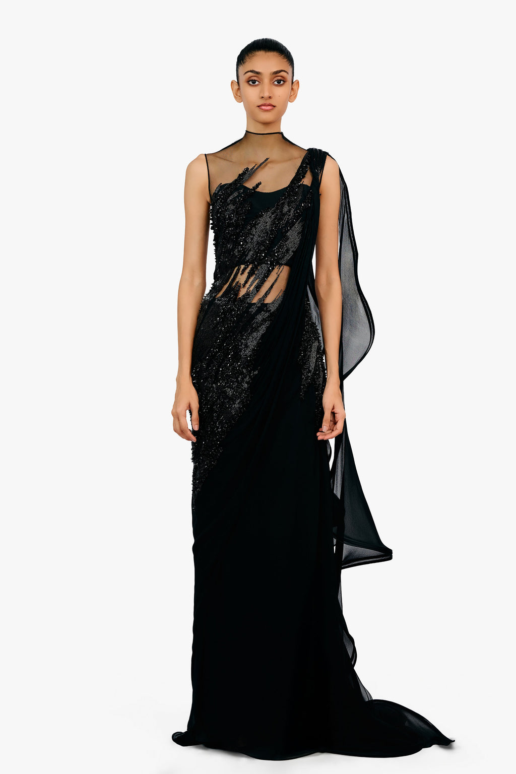 SAREE GOWN BLACK