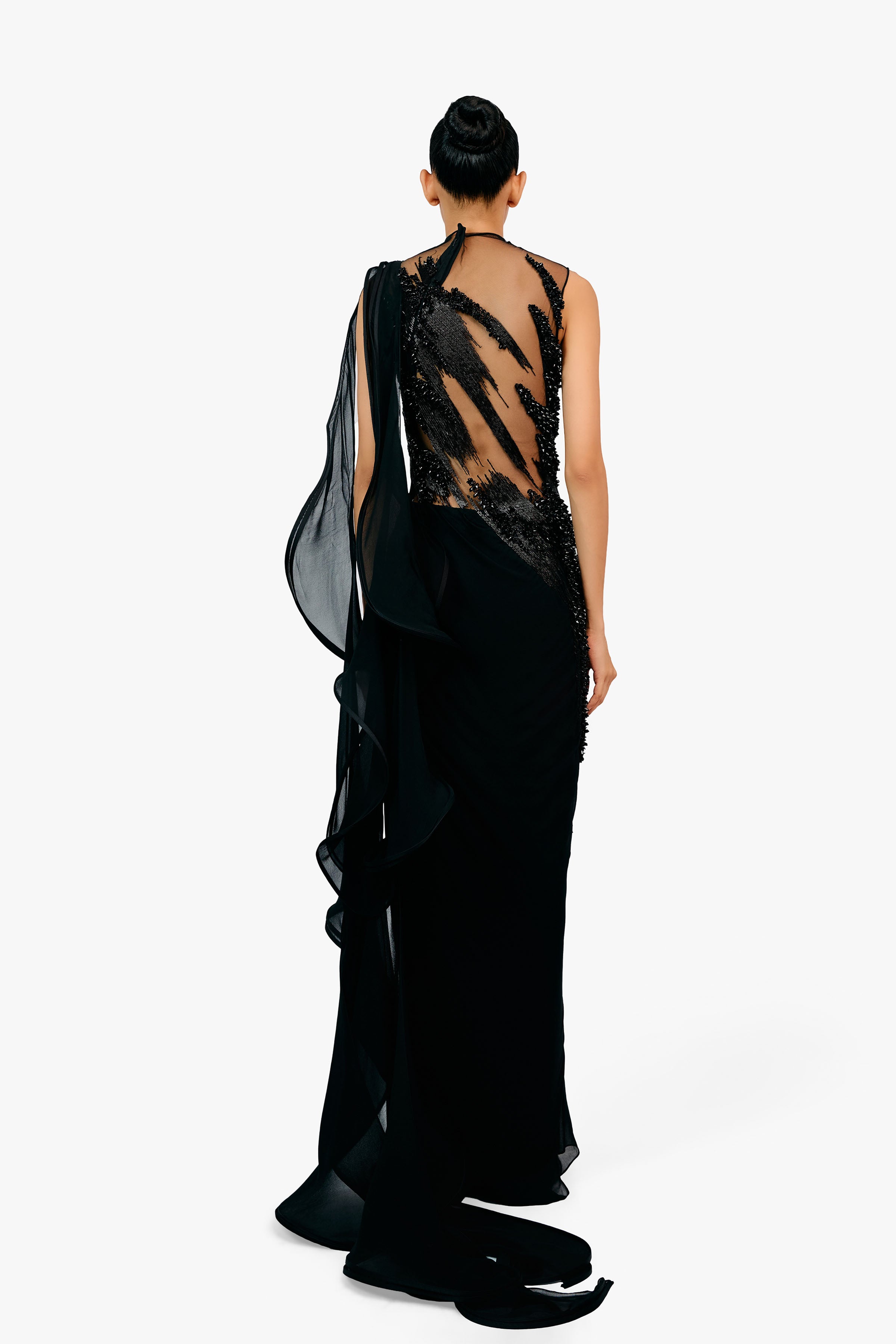 SAREE GOWN BLACK
