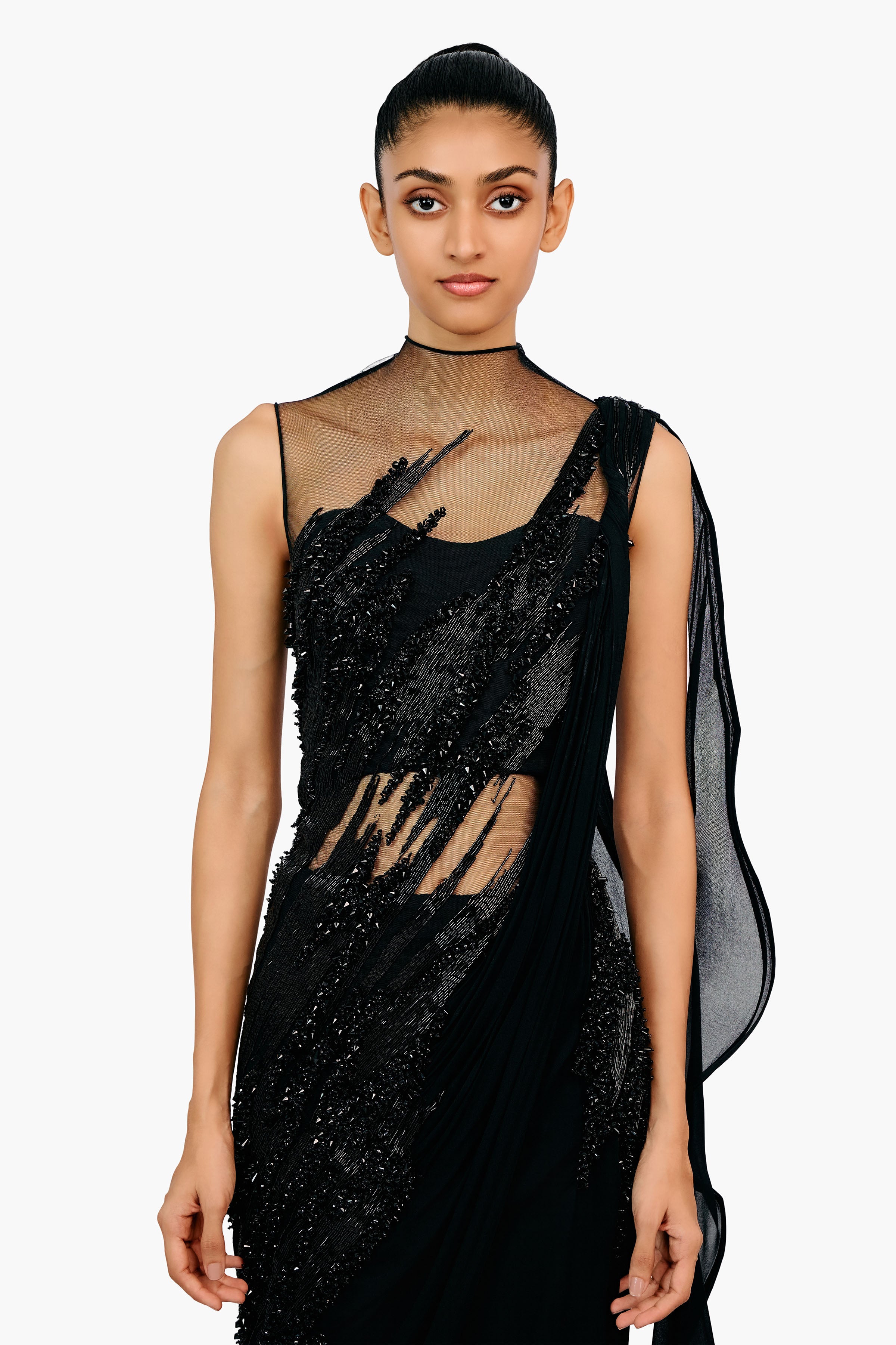 SAREE GOWN BLACK