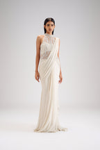 SAREE GOWN WHITE