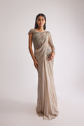 SAREE GOWN SAGE GOLD