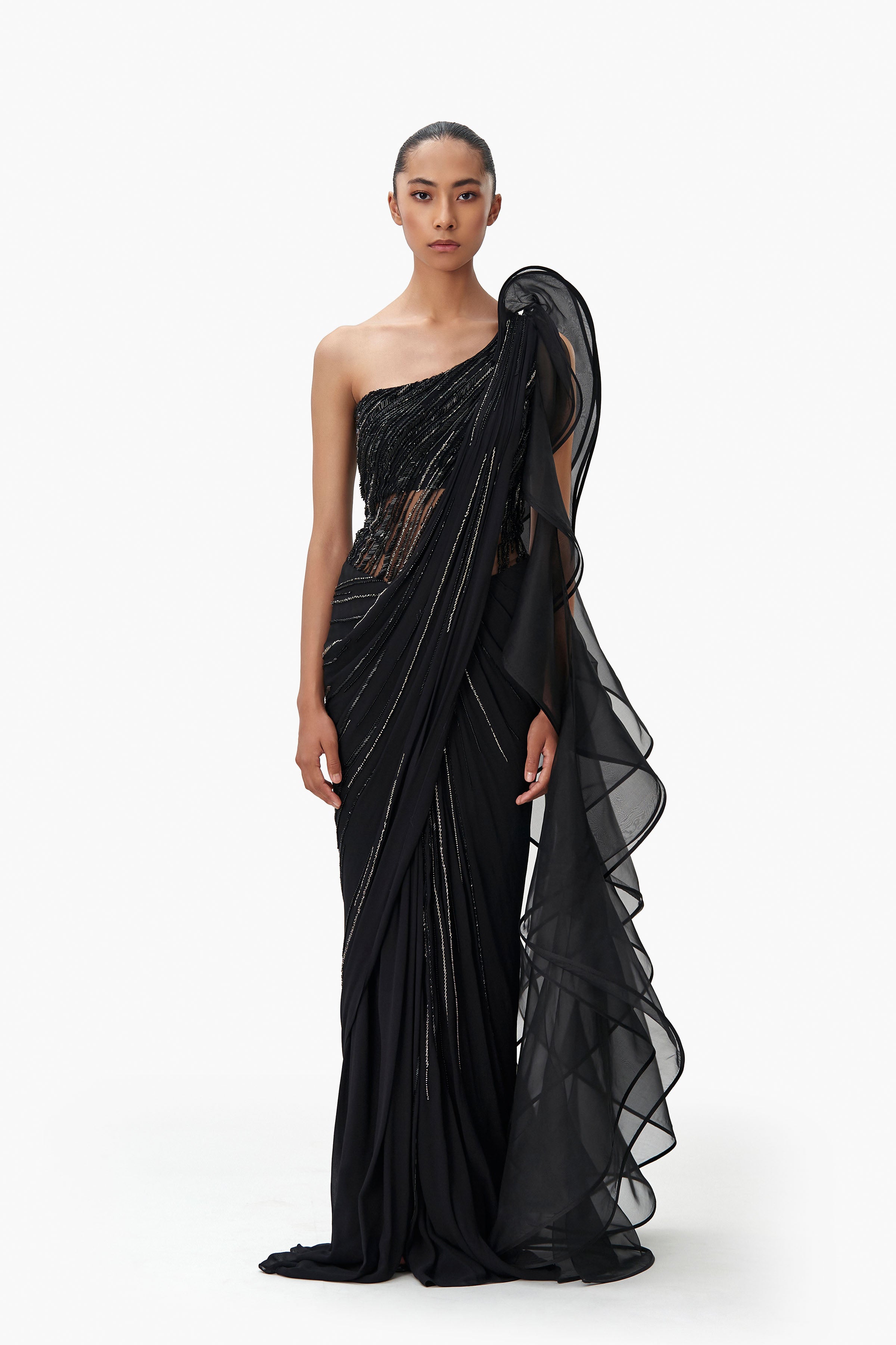 SAREE GOWN BLACK