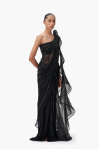 SAREE GOWN BLACK