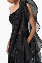 SAREE GOWN BLACK
