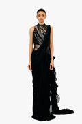 SAREE GOWN BLACK