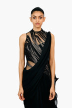 SAREE GOWN BLACK