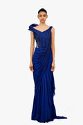 SAREE GOWN ELECTRIC BLUE