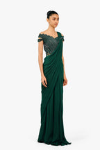 SAREE GOWN EMERALD
