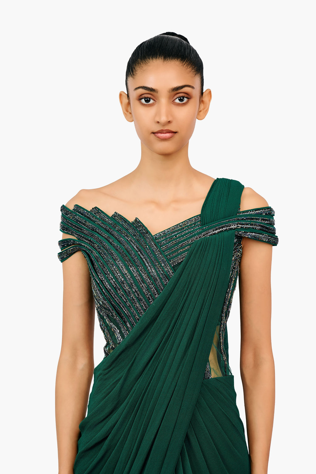 SAREE GOWN EMERALD