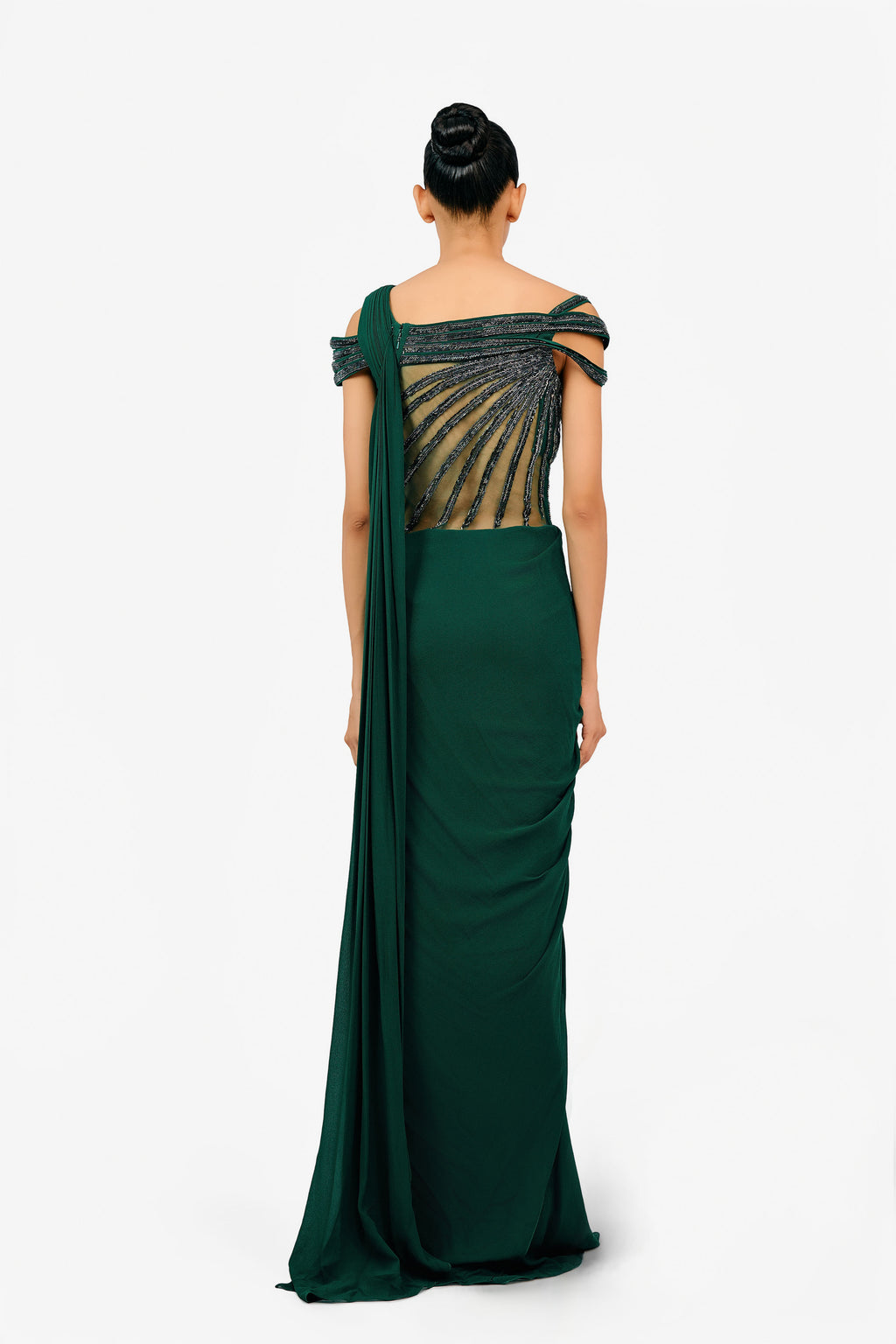SAREE GOWN EMERALD