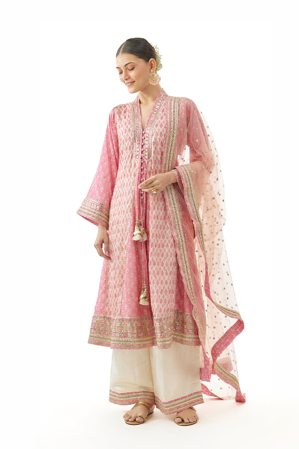 ANARKALI PANT DUPATTA PINK