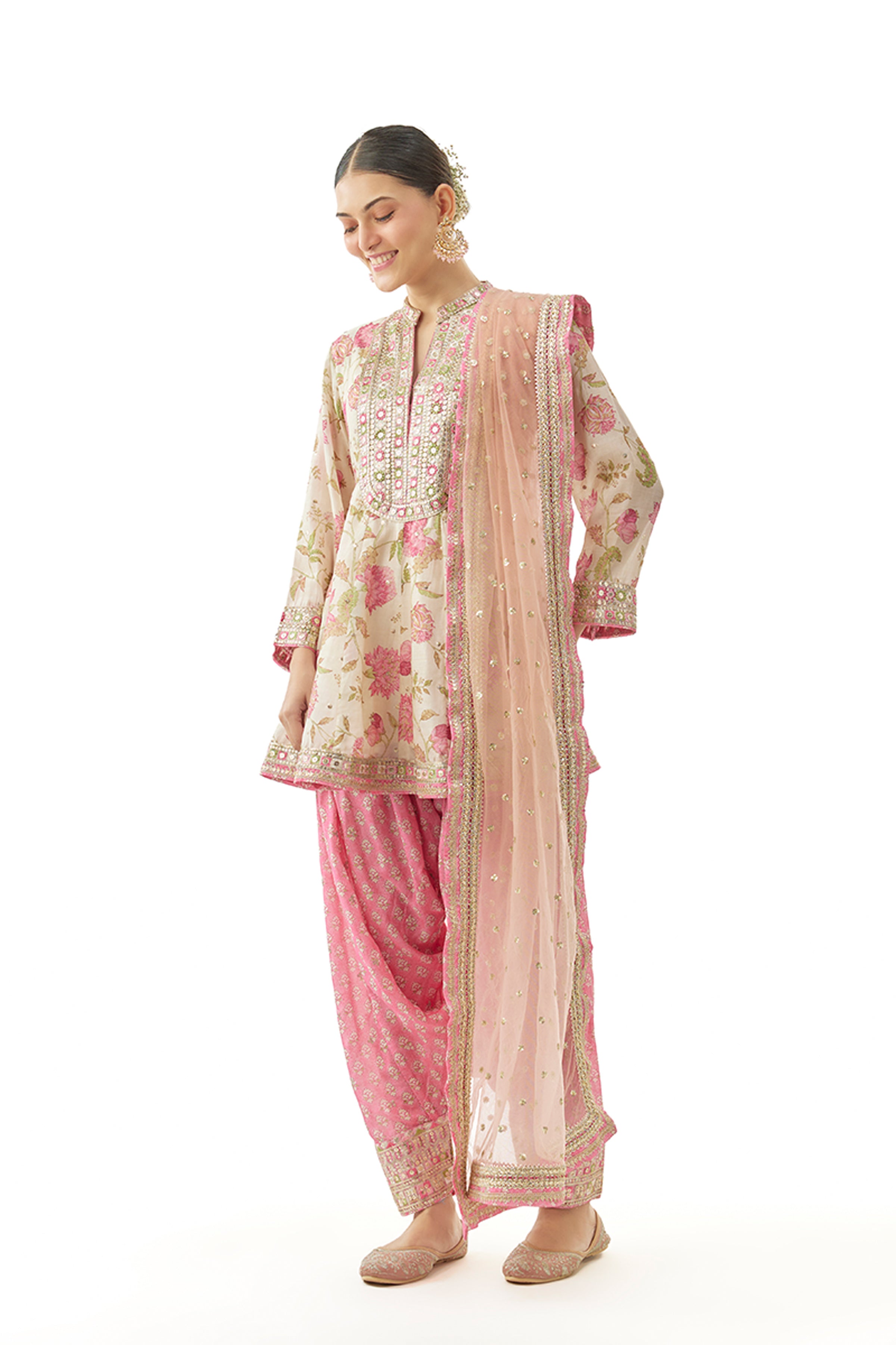 GOPI VAID KURTI SALWAR DUPATTA PINK