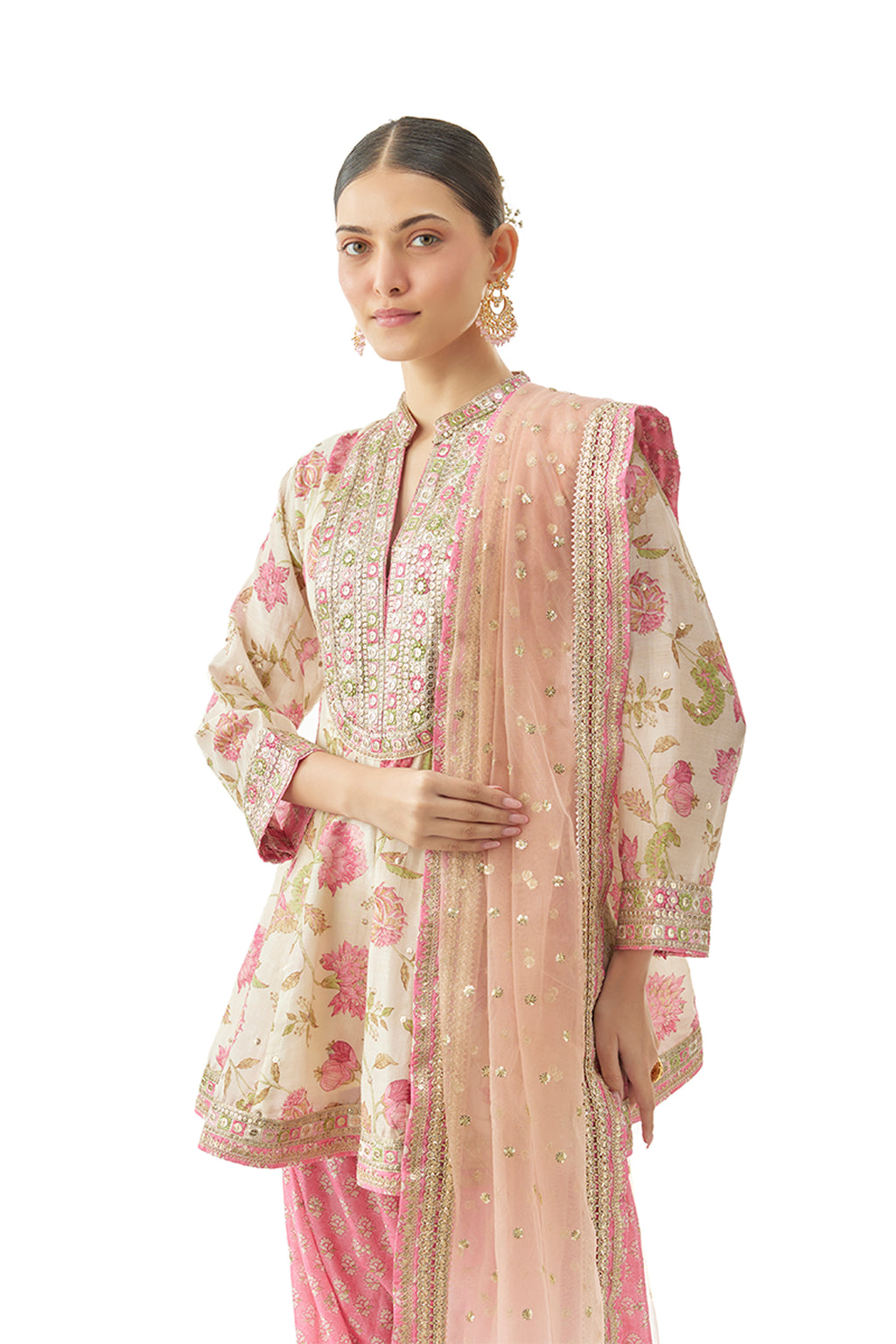 KURTI SALWAR DUPATTA PINK