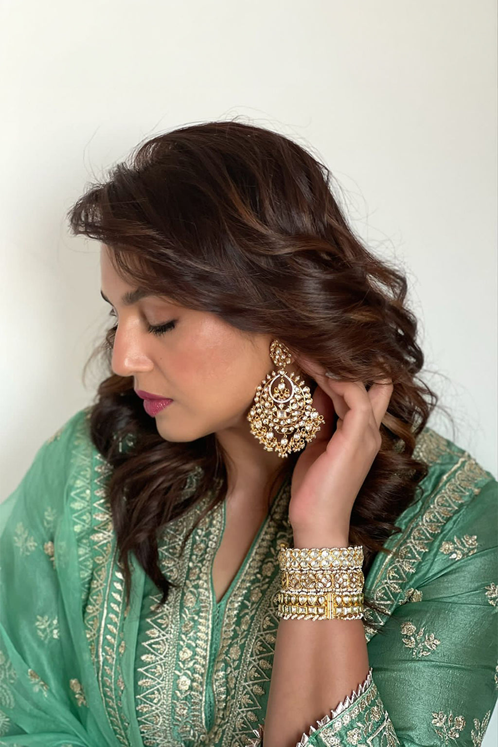 PALAZZO KURTA DUPATTA GREEN