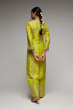 PALAZZO KURTA DUPATTA LIME GREEN