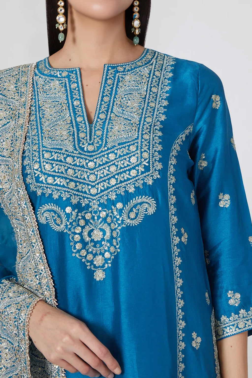 PALAZZO KURTA DUPATTA BLUE