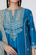 PALAZZO KURTA DUPATTA BLUE