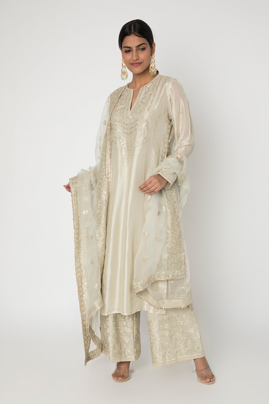 PALAZZO KURTA DUPATTA IVORY