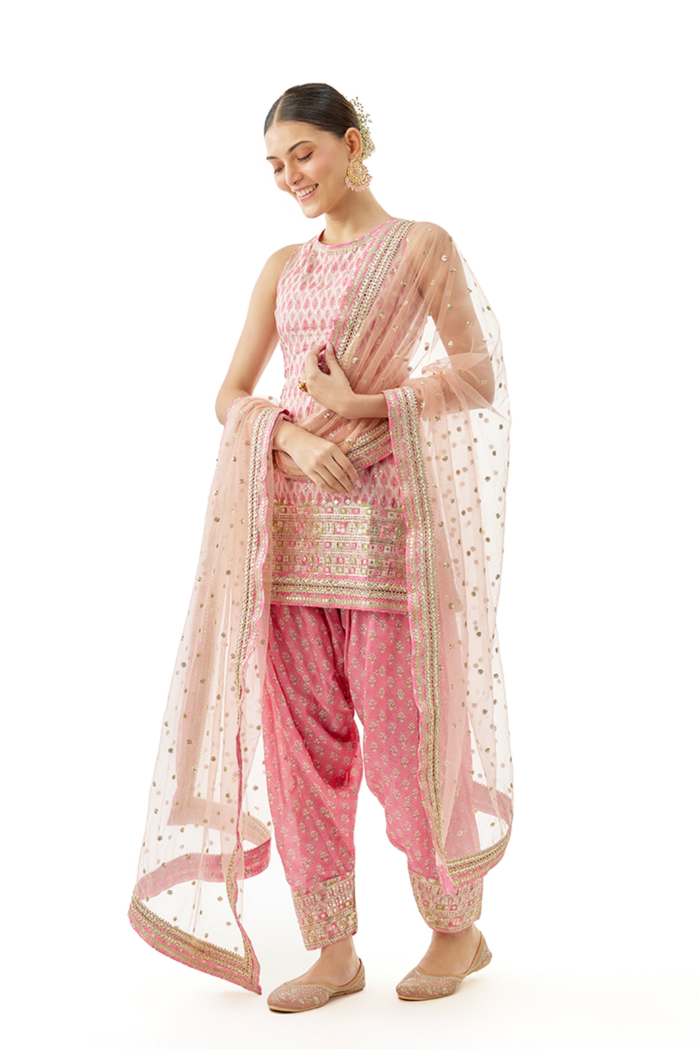 KURTA SALWAR DUPATTA PINK
