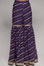 KURTI SHARARA DUPATTA PURPLE