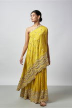GOPI VAID TOP SHARARA YELLOW