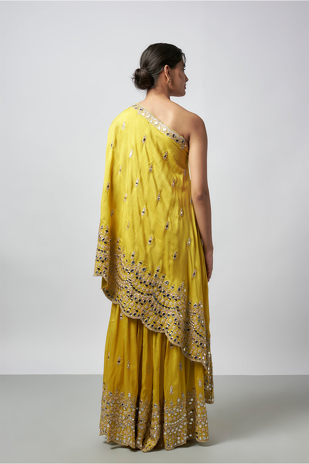 GOPI VAID TOP SHARARA YELLOW