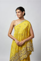 GOPI VAID TOP SHARARA YELLOW