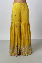 GOPI VAID TOP SHARARA YELLOW