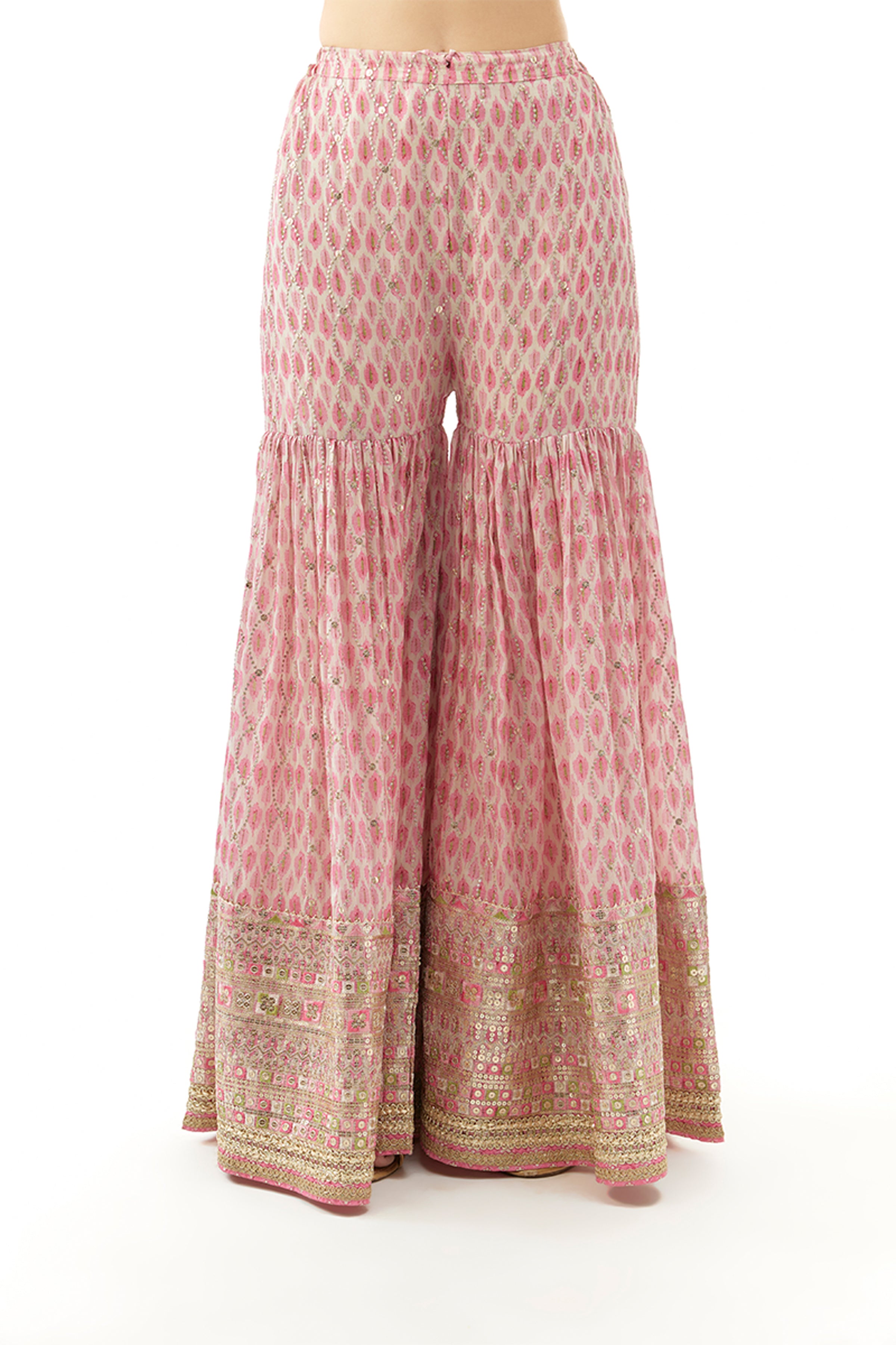 KURTI SHARARA DUPATTA PINK