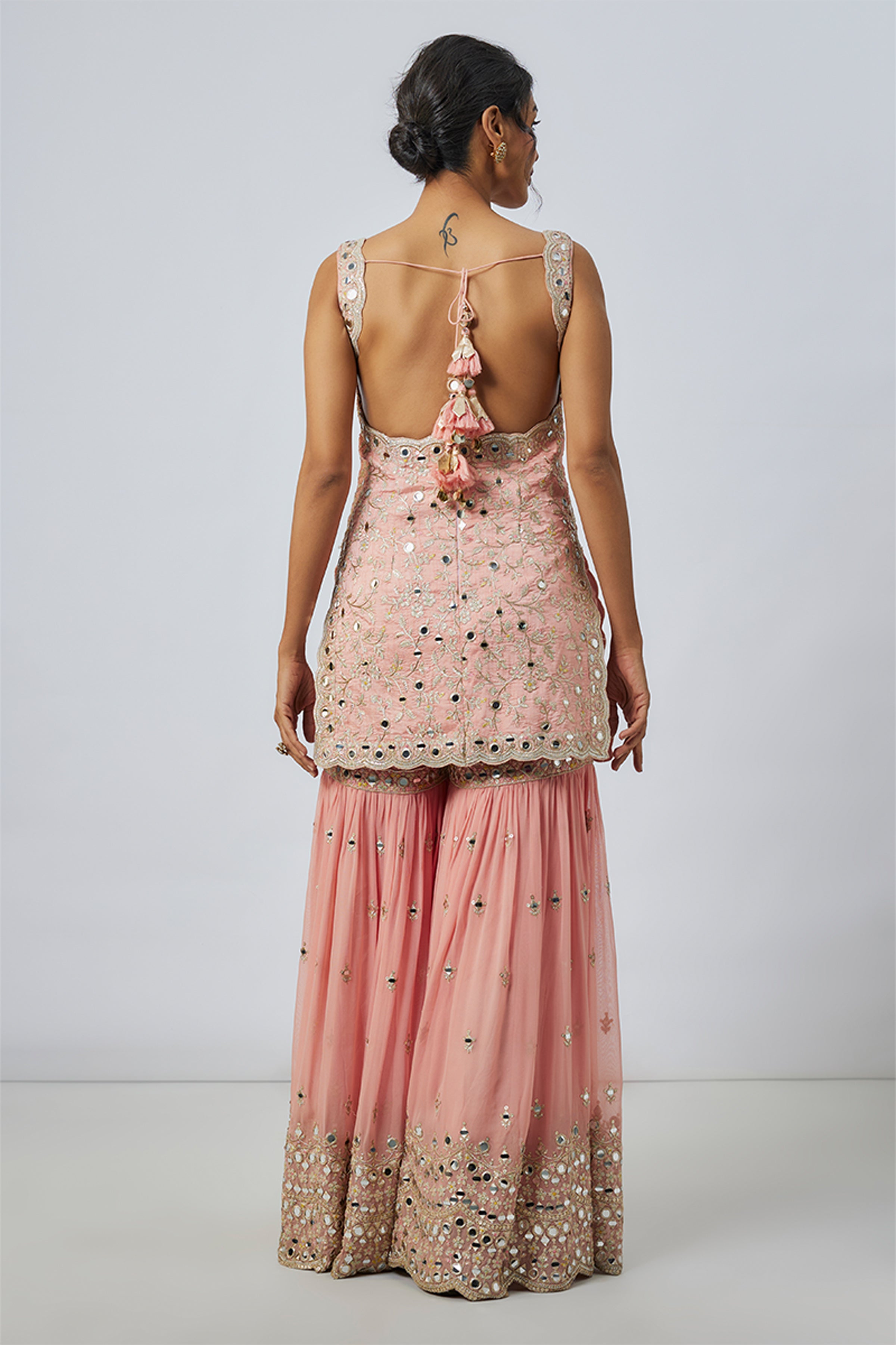 KURTI SHARARA DUPATTA PINK