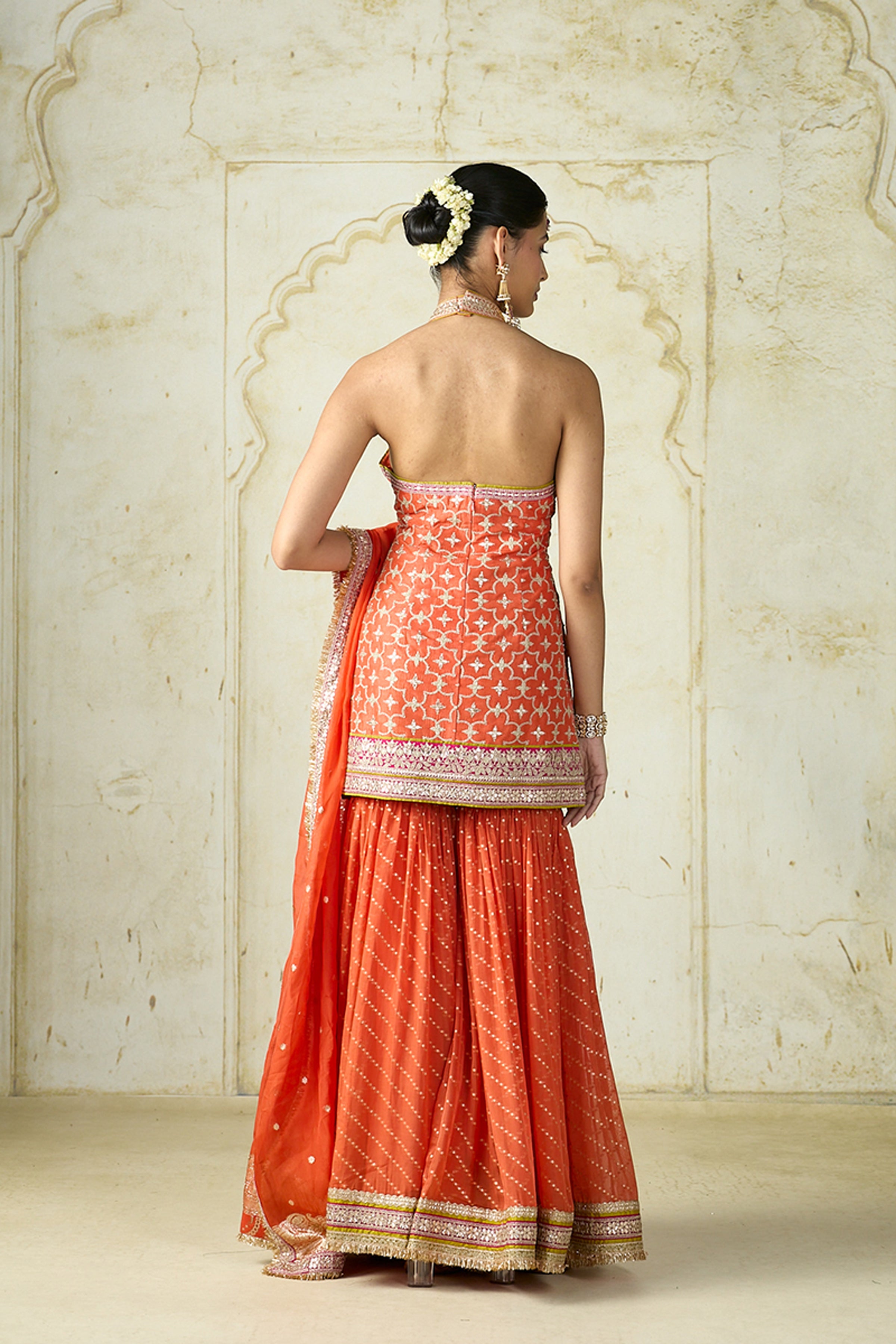 GOPI VAID KURTI SHARARA DUPATTA ORANGE