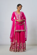SHARARA KURTA DUPATTA RANI PINK