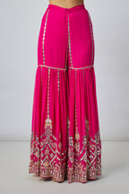 SHARARA KURTA DUPATTA RANI PINK