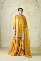 SHARARA KURTA DUPATTA MUSTARD YELLOW