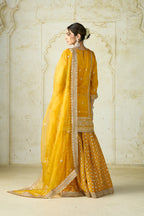 SHARARA KURTA DUPATTA MUSTARD YELLOW