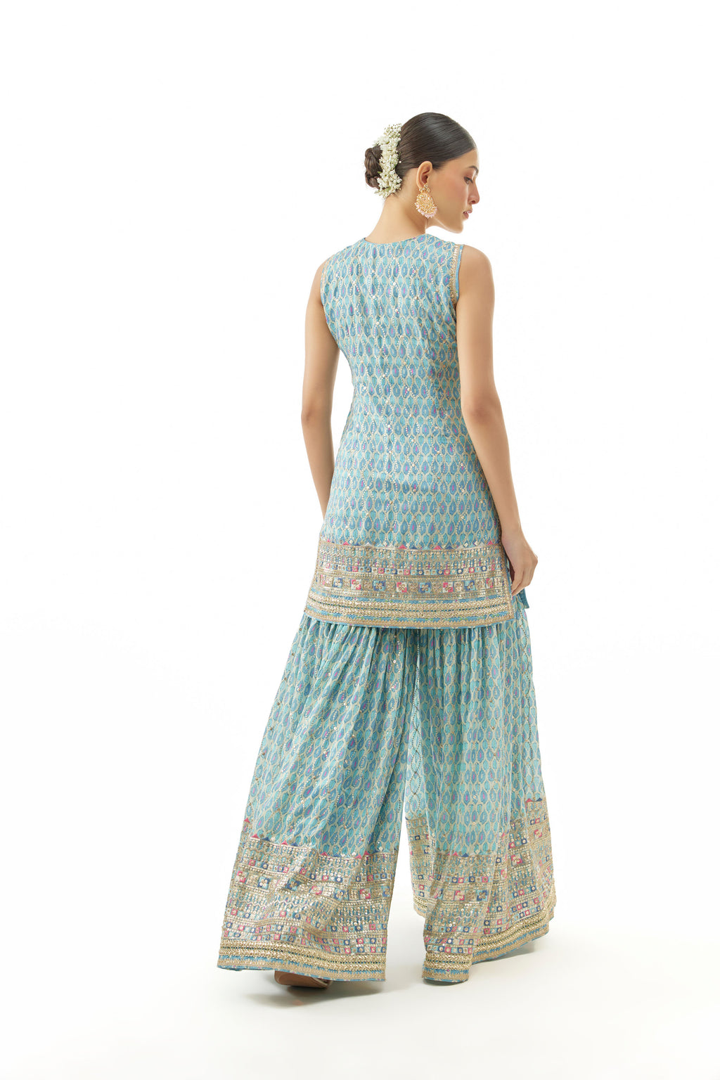Sharara Kurta Dupatta Blue