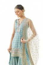 Sharara Kurta Dupatta Blue