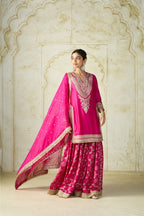 Sharara Kurta Dupatta Pink