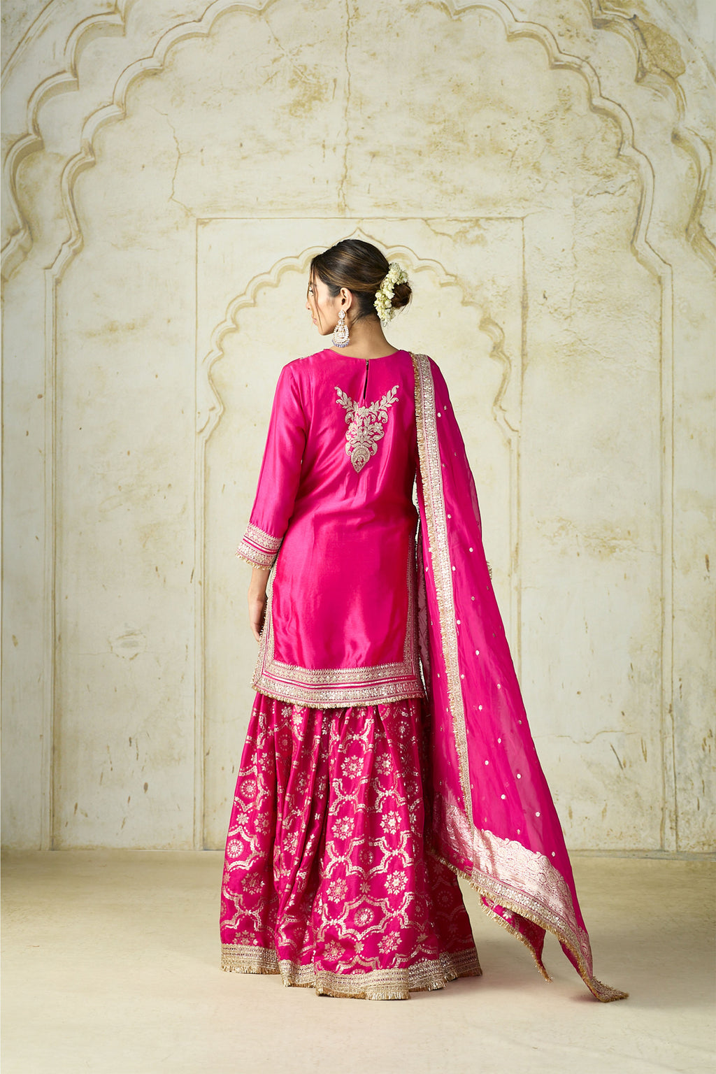 Sharara Kurta Dupatta Pink