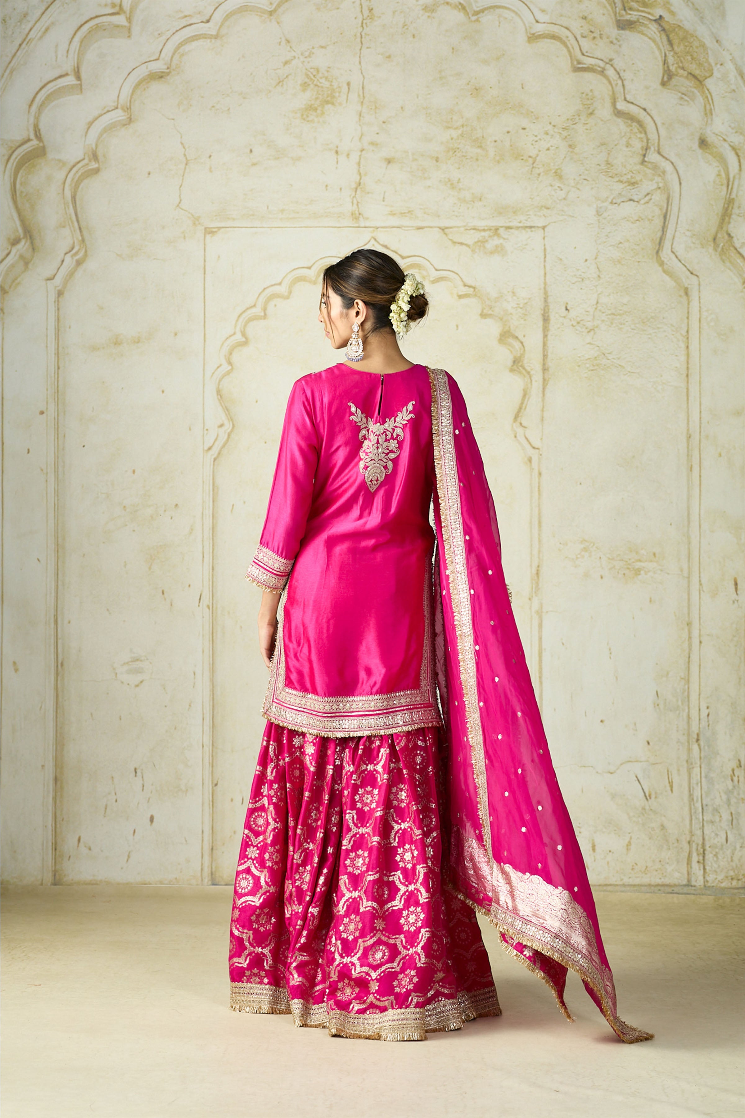 Sharara Kurta Dupatta Pink