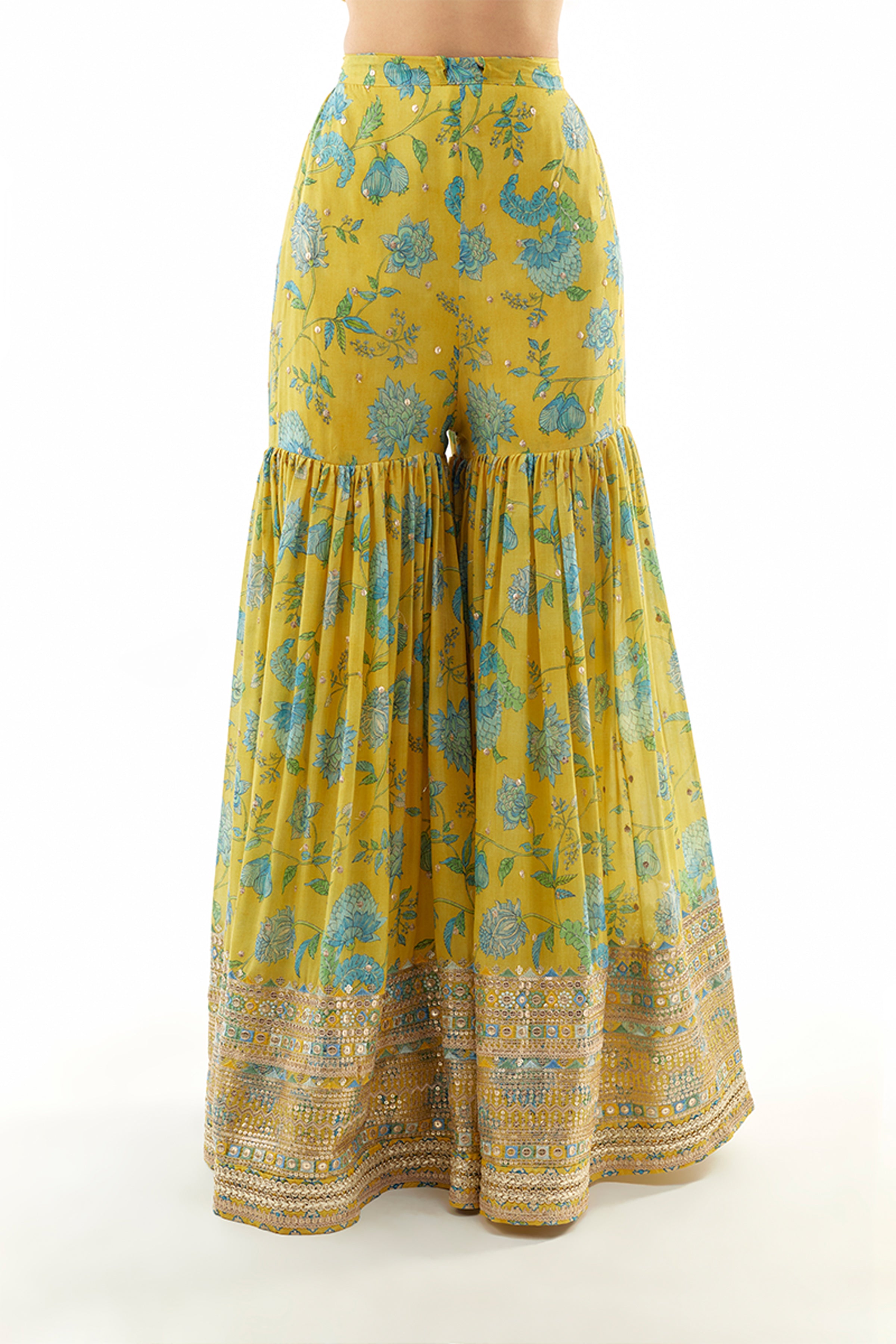 SHARARA KURTA DUPATTA YELLOW