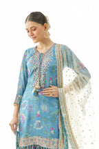SHARARA KURTA DUPATTA BLUE