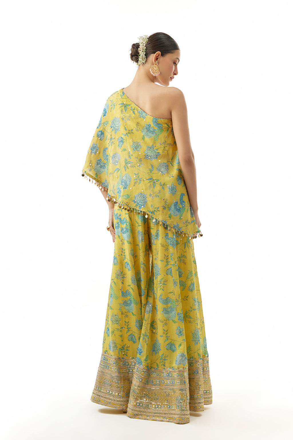 GOPI VAID TOP PLAZO YELLOW