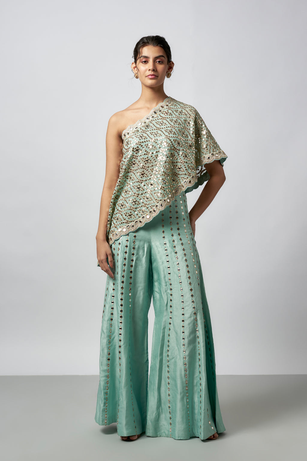 GOPI VAID TOP PANT POWDER BLUE