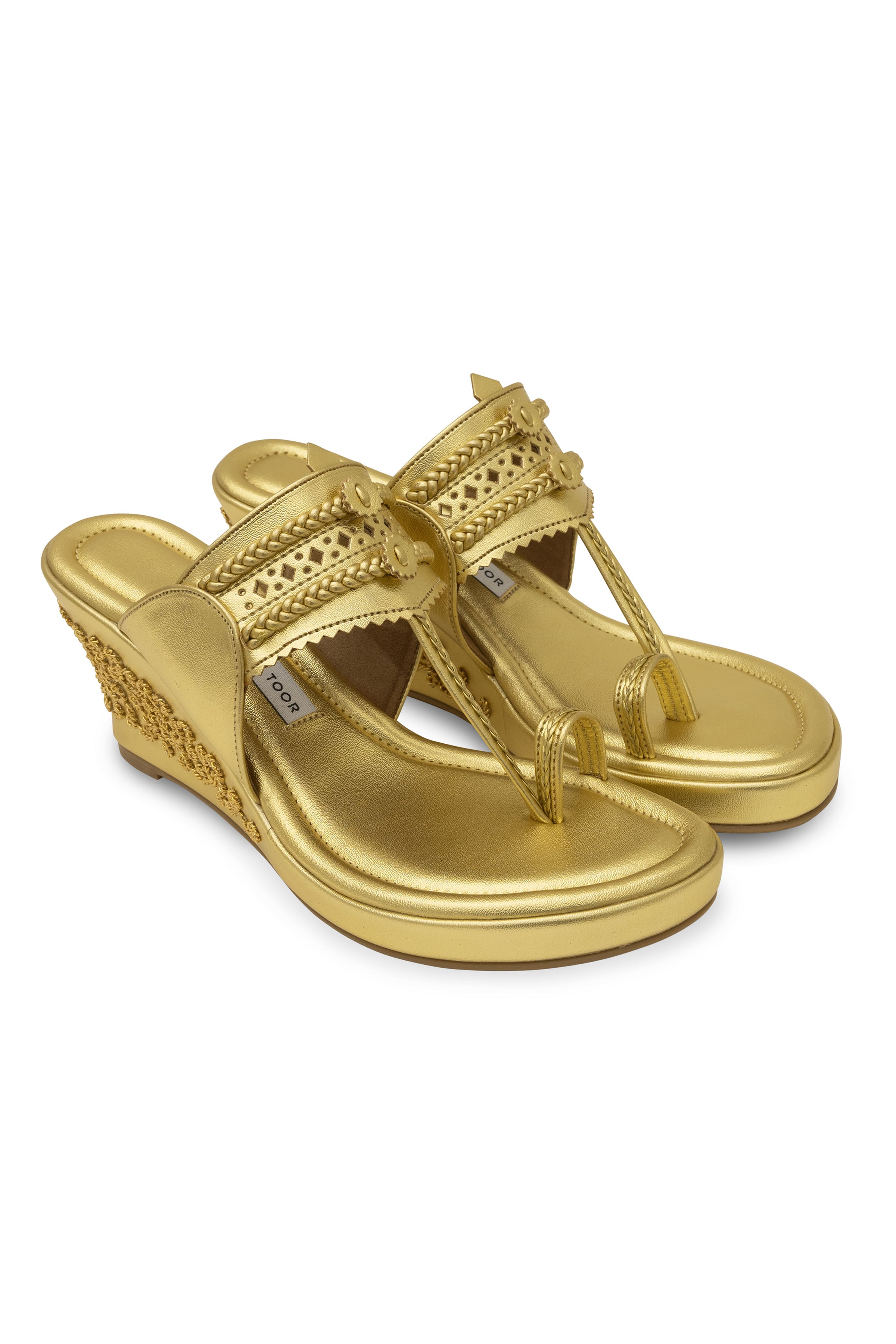 Gold Wedge Heels