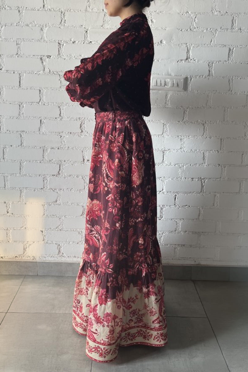 Dress Slip Red Beige