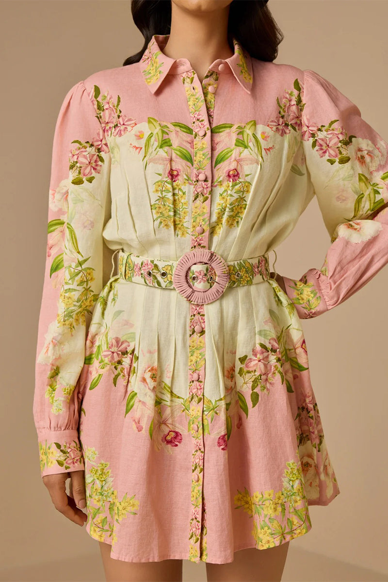 Dress Belt Pink Floral