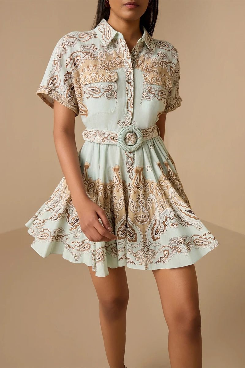 Dress Belt Blue-brown