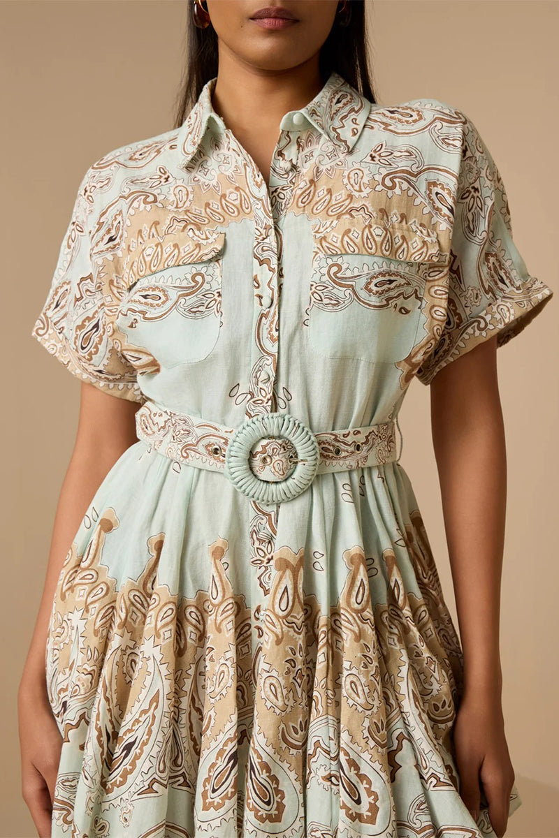 Dress Belt Blue-brown